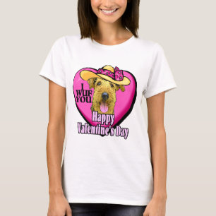 Airedale Terrier Valentines T-Shirt