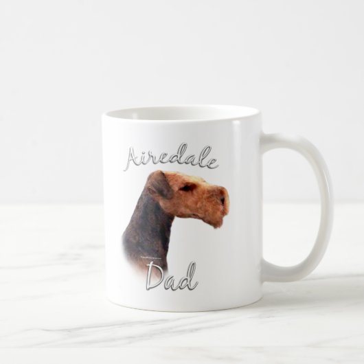 Airedale Terrier Vater 2 Kaffeetasse (Rechts)