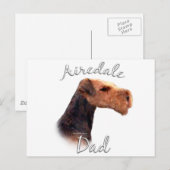Airedale Terrier Vater 2 Postkarte (Vorne/Hinten)