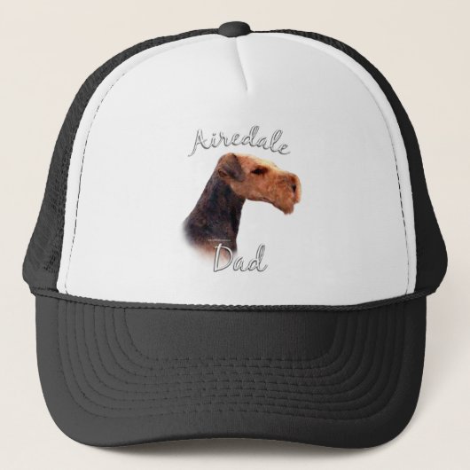Airedale Terrier Vater 2 Truckerkappe (Vorderseite)