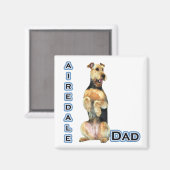 Airedale Terrier Vater 4 - Magnet (Vorderseite/Rückseite)