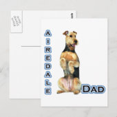 Airedale Terrier Vater 4 Postkarte (Vorne/Hinten)