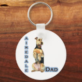 Airedale Terrier Vater 4 - Schlüsselanhänger (Vorderseite)