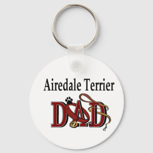 Airedale-Terrier-Vater-Kleidergeschenke Schlüsselanhänger