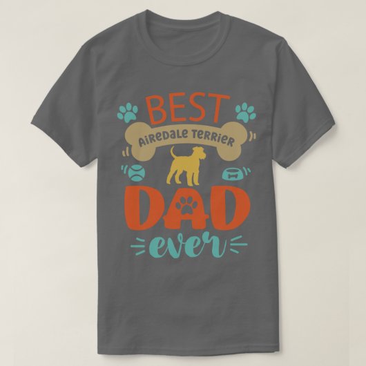 Airedale Terrier Vater T-Shirt (Design vorne)