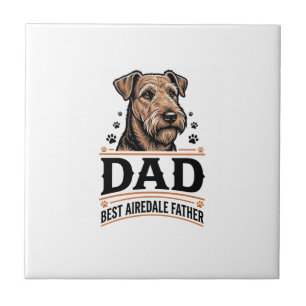 Airedale Terrier Vater Vintage Hund Vater Shirt_1 Fliese