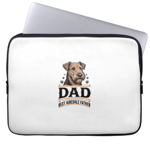 Airedale Terrier Vater Vintage Hund Vater Shirt_1 Laptopschutzhülle