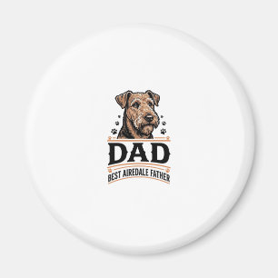 Airedale Terrier Vater Vintage Hund Vater Shirt_1 Magnet