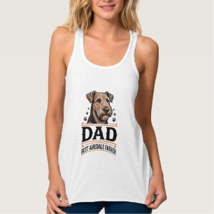 Airedale Terrier Vater Vintage Hund Vater Shirt_1 Tank Top
