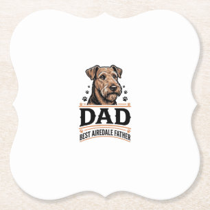 Airedale Terrier Vater Vintage Hund Vater Shirt_1 Untersetzer