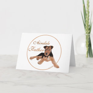 Airedale Terrier Vatertag Karte