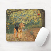 Airedale Terrier Vogelbeobachtung Mousepad (Mit Mouse)