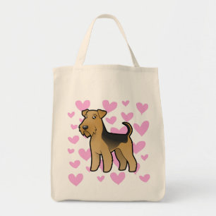 Airedale-Terrier/Waliser-Terrier-Liebe Tragetasche