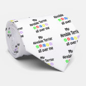Airedale Terrier Walks Design Krawatte (Gerollt)