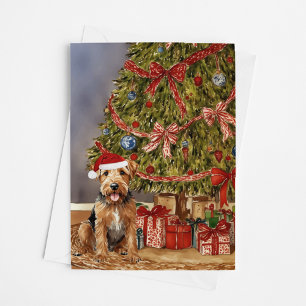 Airedale Terrier Watercolor Karte