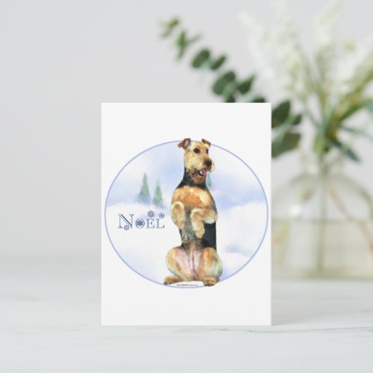 Airedale Terrier Weihnachten (Stehend Vorderseite)