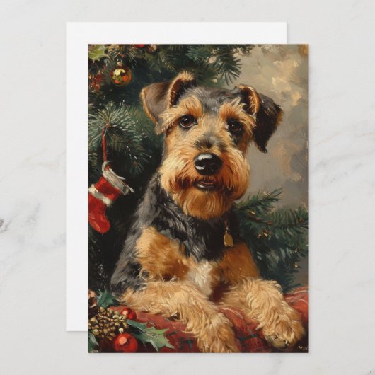 Airedale Terrier Weihnachten (Vorne/Hinten)
