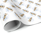 Airedale Terrier Weihnachten Geschenkpapier (Rolleneckpunkt)