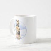 Airedale Terrier Weihnachten Kaffeetasse (Vorderseite Links)
