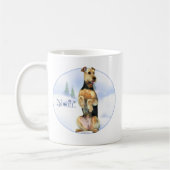 Airedale Terrier Weihnachten Kaffeetasse (Links)