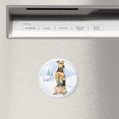 Airedale Terrier Weihnachten Magnet (In Situ (Geschirrspüler))