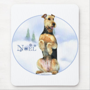 Airedale Terrier Weihnachten Mousepad