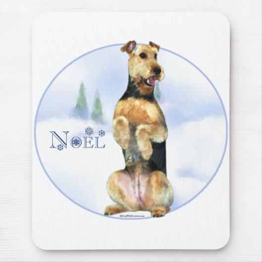 Airedale Terrier Weihnachten Mousepad (Vorne)