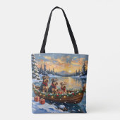 Airedale Terrier Weihnachtsboot Urlaub Tasche (Rückseite)