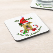 Airedale Terrier Weihnachtsgeschenke Getränkeuntersetzer (Linke Seite)
