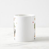 Airedale Terrier Weihnachtskranz & roter Bogen Kaffeetasse (Mittel)