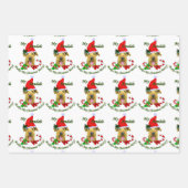 Airedale Terrier Weihnachtsmannmütze Weihnachten Geschenkpapier Set (Vorderseite 3)