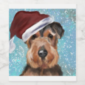 AIREDALE TERRIER WEINETIKETT (Einzelnes Label)