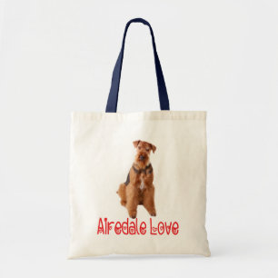 Airedale Terrier Welpen Hund Canvas Strand-Tasche Tragetasche