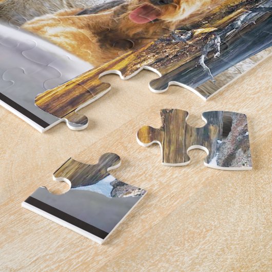 Airedale Terrier Wintertage Geschenke Puzzle (Seite)