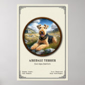 Airedale Terrier Zoologie-Serie Poster (Vorne)