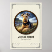 Airedale Terrier Zoologie-Serie Poster (Vorne)
