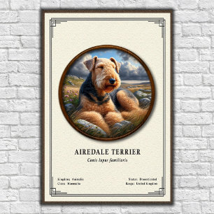 Airedale Terrier Zoologie-Serie Poster