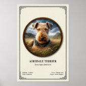 Airedale Terrier Zoologie-Serie Poster (Vorne)