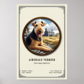 Airedale Terrier Zoologie-Serie Poster (Vorne)