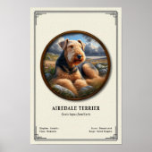 Airedale Terrier Zoology Series Poster (Vorne)