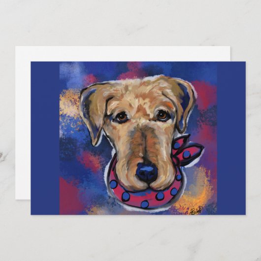 Airedale Terriers Feiertagskarte (Vorne/Hinten)