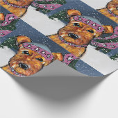 Airedale Terriers Geschenkpapier (Ecke)