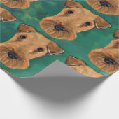 Airedale Terriers Geschenkpapier (Ecke)