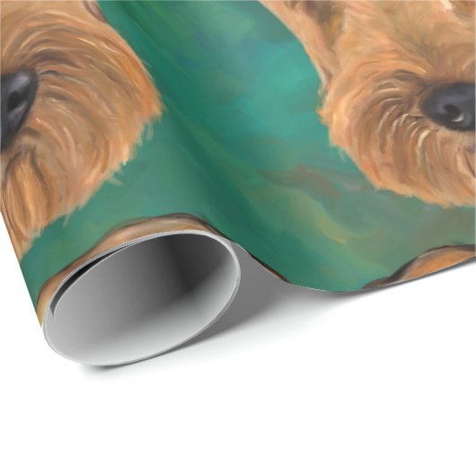 Airedale Terriers Geschenkpapier (Rolleneckpunkt)