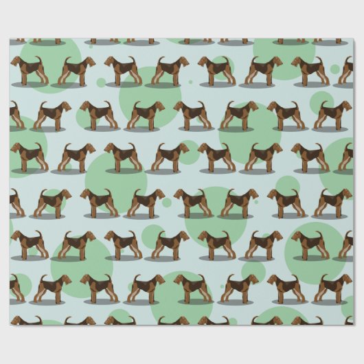 Airedale Terriers Geschenkpapier (Flach)