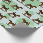 Airedale Terriers Geschenkpapier (Ecke)