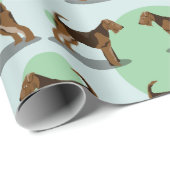 Airedale Terriers Geschenkpapier (Rolleneckpunkt)