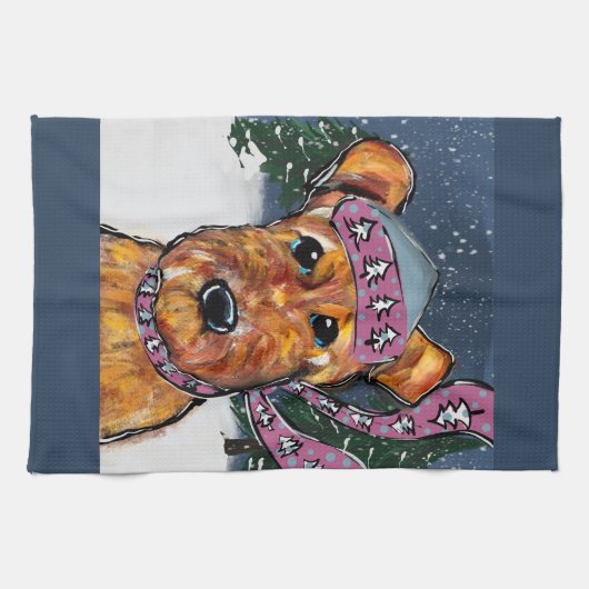 Airedale Terriers Geschirrtuch (Horizontal)