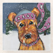 Airedale Terriers Glasuntersetzer (Vorderseite)