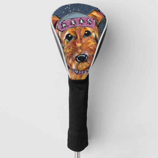 Airedale Terriers Golf Headcover (Vorderseite)